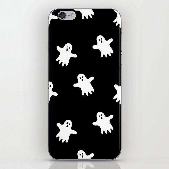 Spooky Ghosts Black & White Halloween iPhone Skin