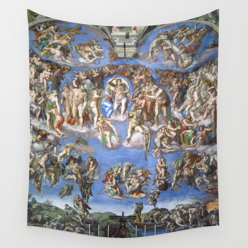 Michelangelo Last Judgment Wall Tapestry By Alexandra Arts Society6