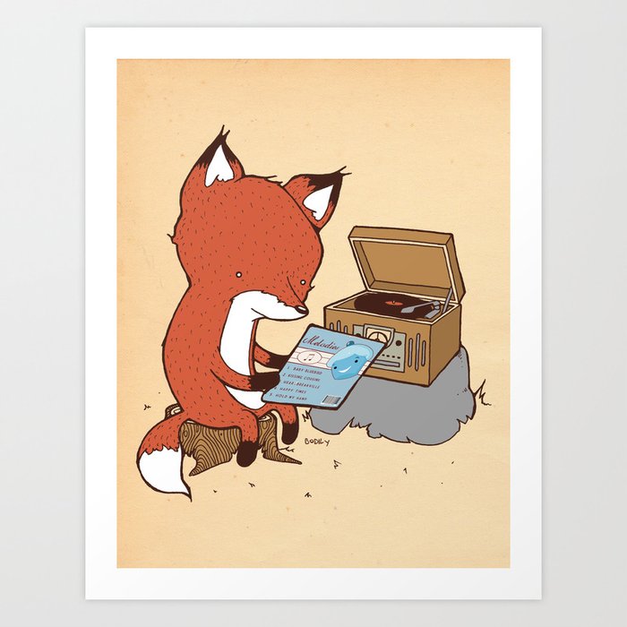 Record Player Art Print by hatrobot | Society6