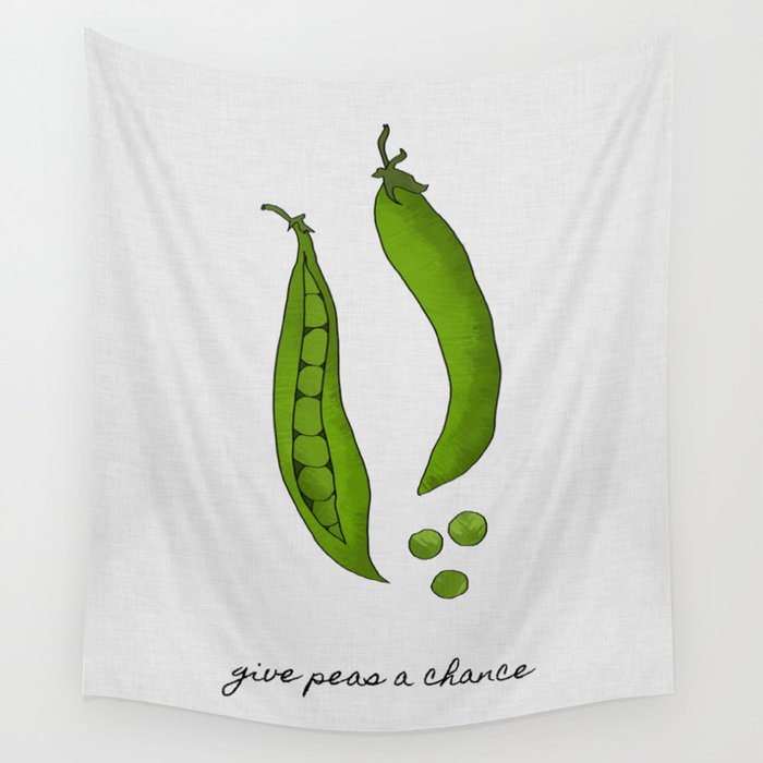 Give Peas A Chance, Kitchen Decor Wall Tapestry