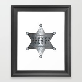 Sheriff Badge Framed Art Print