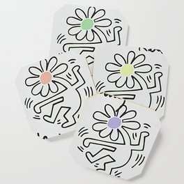 Dancing Keith Flowers Colorful Coaster