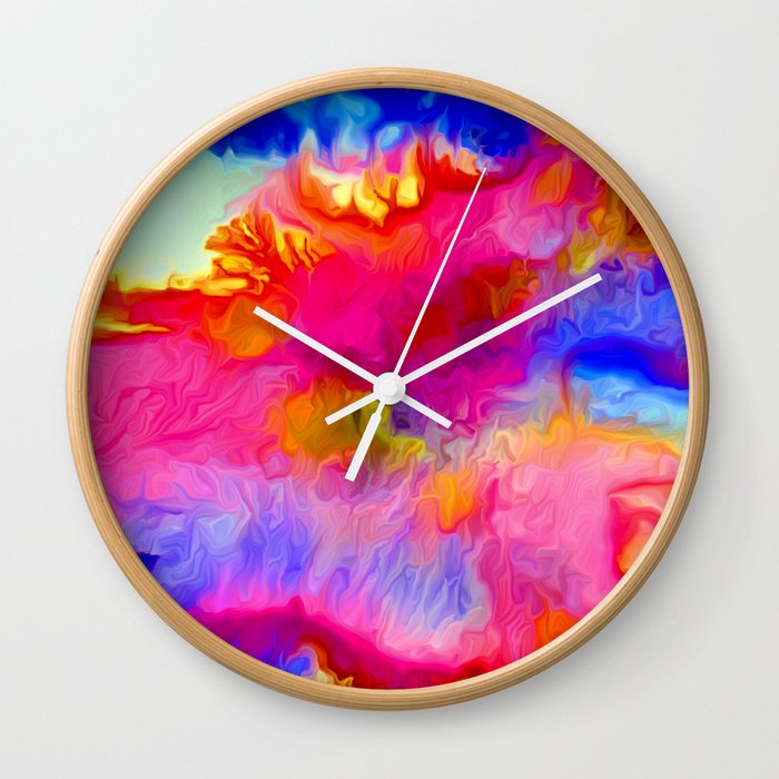 Coral Reef Forms Wall Clock