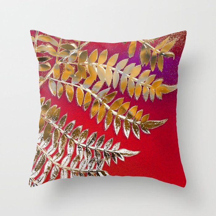 Crimson Daydream Throw Pillow