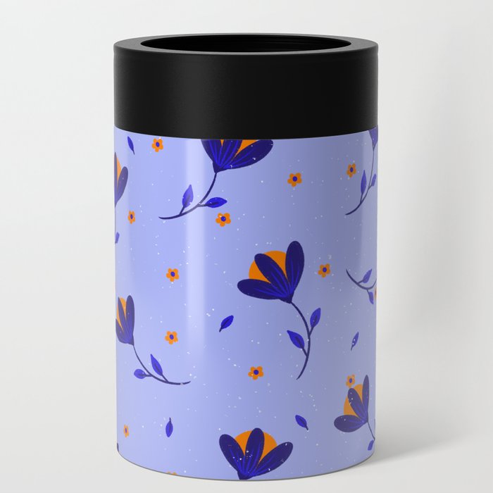 Blue Lilies Can Cooler