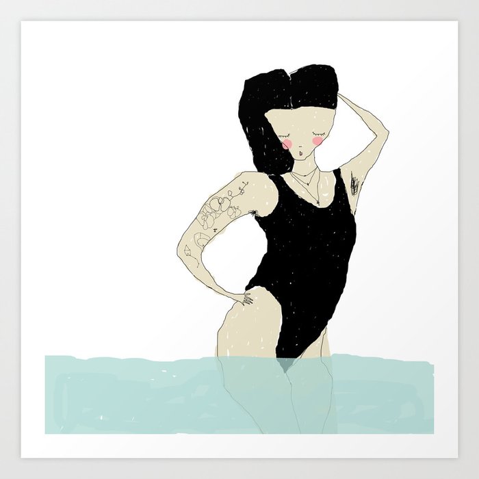 When the salty water flirts with you Art Print