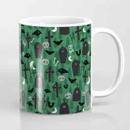 Scary Green Graveyard Coffee Mug