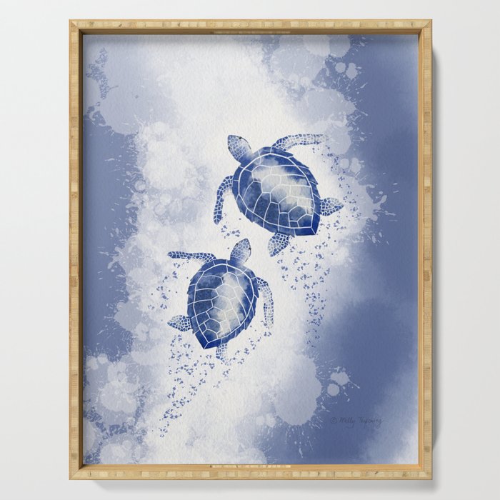 Sea Turtle Couple  Serving Tray