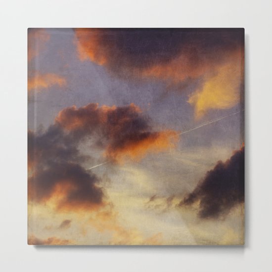 EvEninG clouDs Metal Print