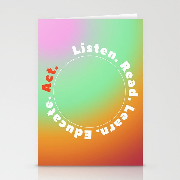 Listen Then Act Stationery Cards