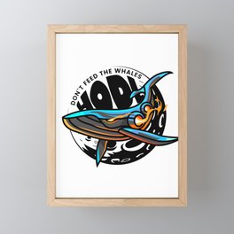 Don't Feed the Whales Bitcoin HODL Framed Mini Art Print
