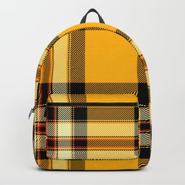 Argyle Fabric Plaid Pattern Autumn Colors Yellow and Black Backpack | Checkerboard, Classic, Quilt, Argyle, Abstract, Traditional, Patchwork, Grids, Graphicdesign, Pattern 