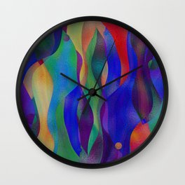 Colorflow Wall Clock | Curves, Digitalart, Gear, Lines, Homedecor, Decorative, Decor, Painting, Art, Abstract 
