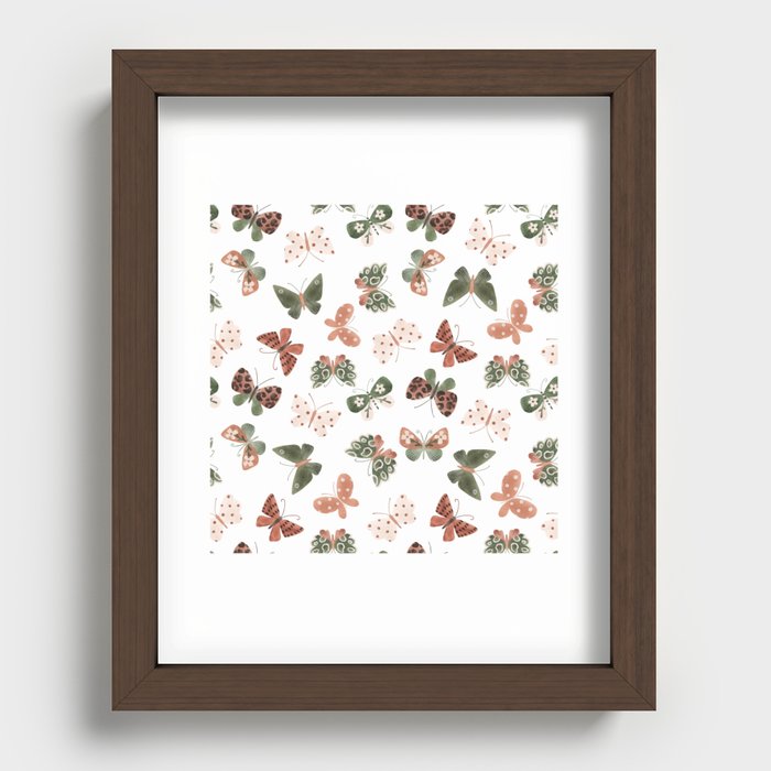 Butterfly Abstract Recessed Framed Print