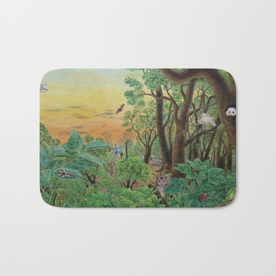 A Day of Forest (9). (the forest at night) Bath Mat