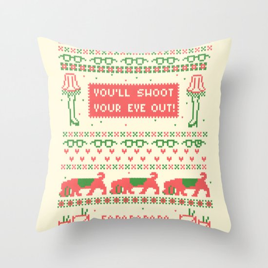 A Christmas Sweater Throw Pillow