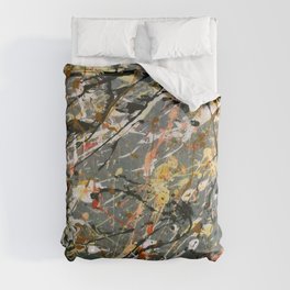 Jackson Pollock Interpretation Acrylics On Canvas Splash Drip Action Painting Comforter
