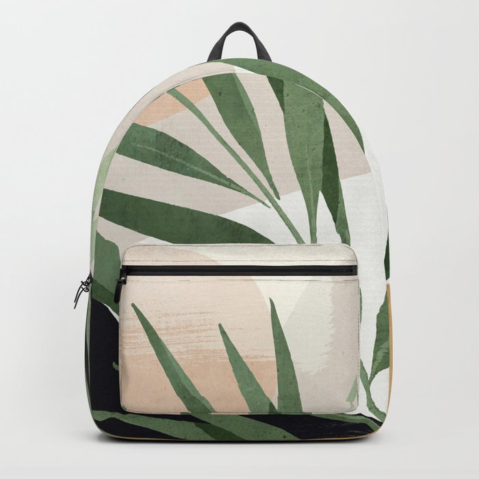 Abstract Art Tropical Leaves 72 Backpack