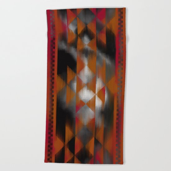 Boho Magic (red) Beach Towel
