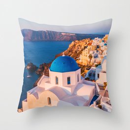 Santorini, Greece. Throw Pillow