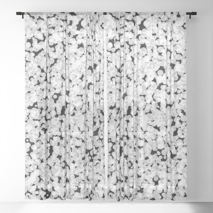 Black And White Bubble Sponge Texture Sheer Curtain By Anjchang Society6