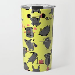 Black Pug Crossfit Travel Mug