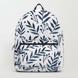 Festive watercolor branches - indigo Backpack