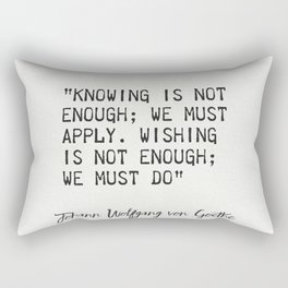 Johann Wolfgang von Goethe quote 1001 Rectangular Pillow