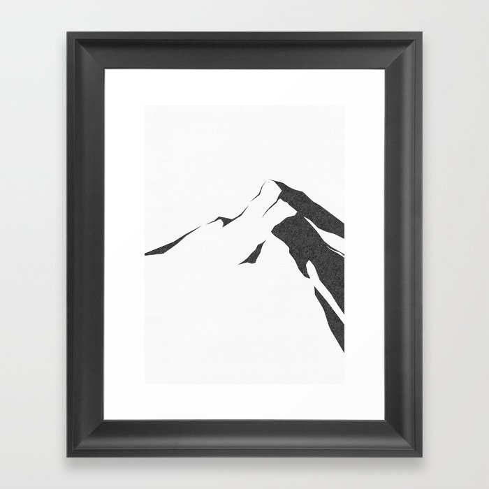 Mountain in gray no.2 Framed Art Print