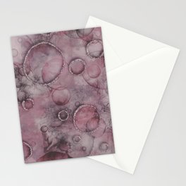 Elegant Glamour Alcohol Ink Marbled Painting Blush Pink Stationery Card