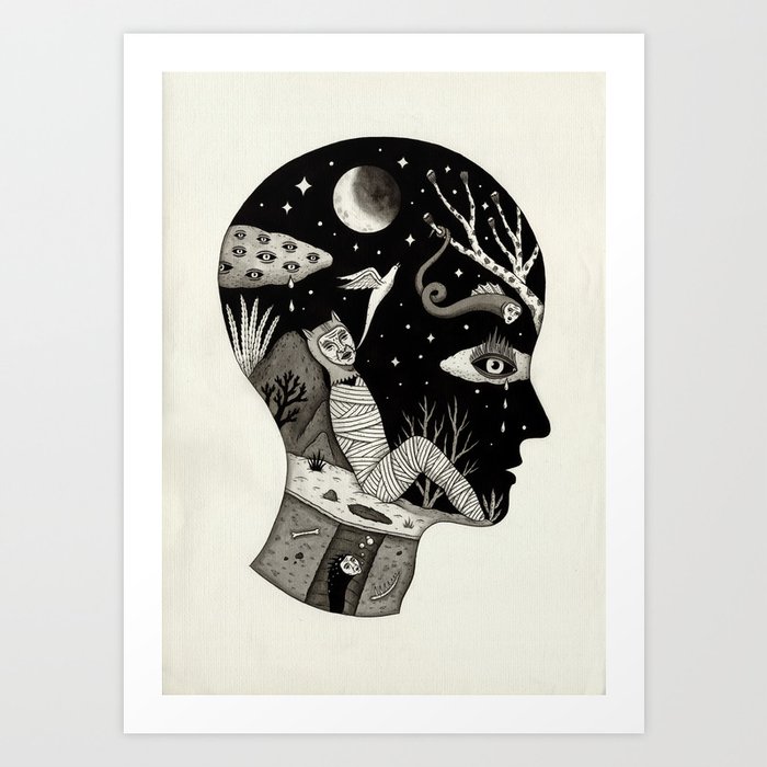 Distorted Recollection of a Dream About Death Art Print