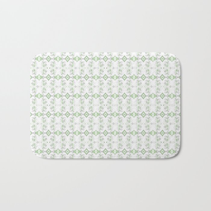 Micro Tiki Polynesian Inspired Pattern Bath Mat