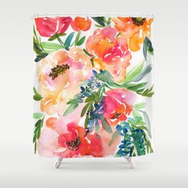 Gear New Beautiful Peonies Flowers Watercolor Painting Shower Curtain 74 x 71