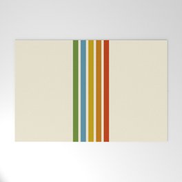 Multicolored Vintage Stripes Welcome Mat