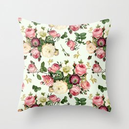 Summer garden. Floral seamless pattern in provence style Throw Pillow