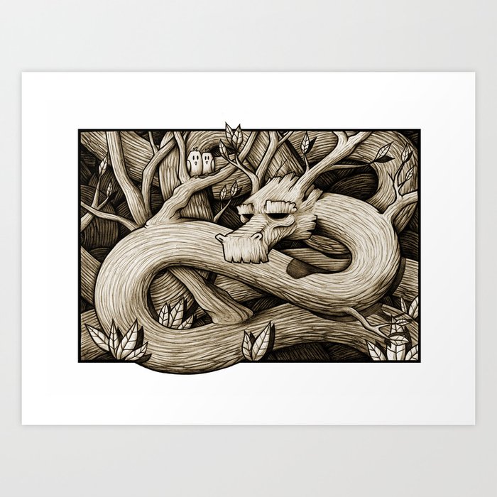 Tree Dragon Art Print