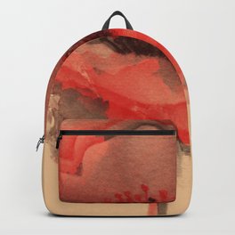 Sunny Poppy - watercolor art and home decor Backpack
