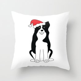 Christmas Border Collie Throw Pillow | Hello Dog, Pet Of The Day, Pet Dogs, National Pet, Love Your Pet Day, Lap Dogs, Bichon Frise, Pets, Day Of The Dog, Pet Day 