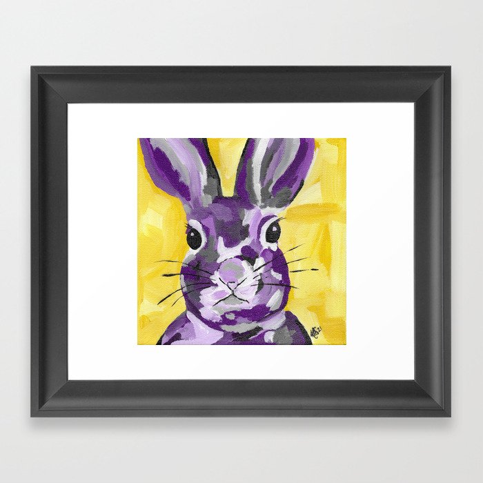 Purple Rabbit Framed Art Print