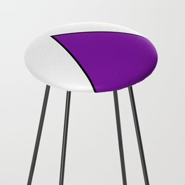 Purple Pyramid Triangle on White Background Counter Stool
