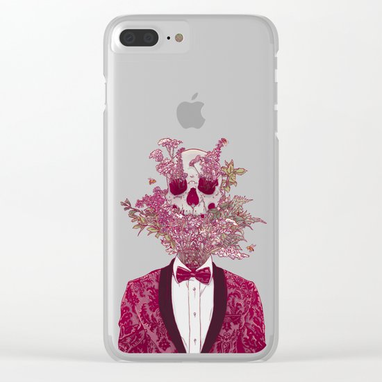 Skull Blossom Clear iPhone Case