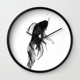 Black Moor Goldfish Wall Clock