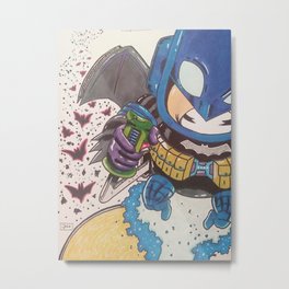 Baby Bat on a mission Metal Print