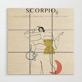 Scorpio Zodiac Sign Design Wood Wall Art