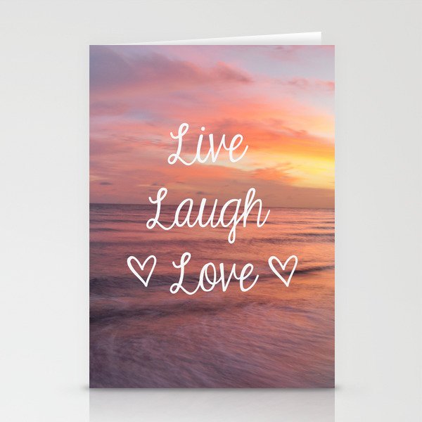 Live Laugh Love - Beach Stationery Cards