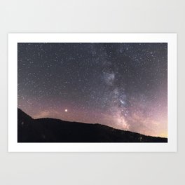 Mars and the Milky Way | Nature and Landscape Photography Art Print
