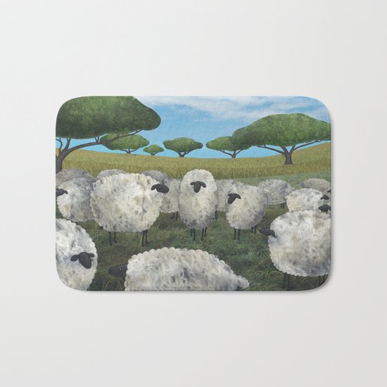 greener pasture Bath Mat