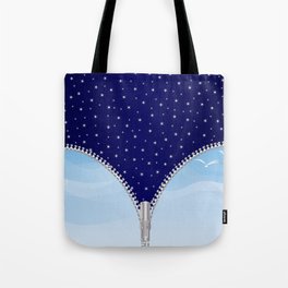 Zipper Day And Night Tote Bag