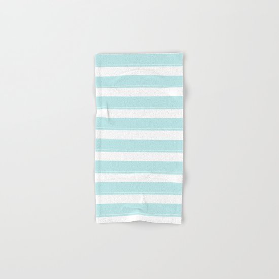 Striped 2 - turquoise stripes on white - #Society6 Hand & Bath Towel
