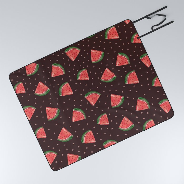 Watermelon Fruit Lover Print Pattern Picnic Blanket